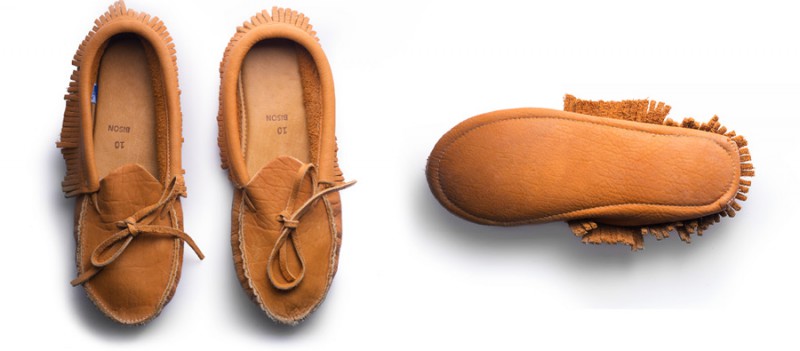 American Bison Leather Moccasins