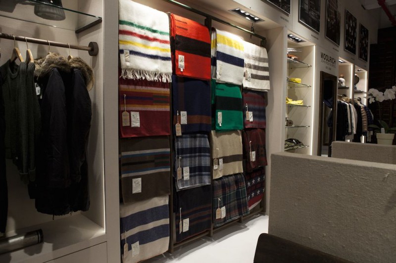 Woolrich Store Soho_Upstairs_Blankets