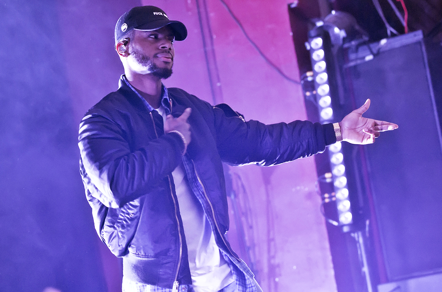 BERLIN, GERMANY - APRIL 07: American singer Bryson Tiller performs live during a concert at the Astra on April 7, 2016 in Berlin, Germany. (Photo by Frank Hoensch/Redferns via Getty Images)